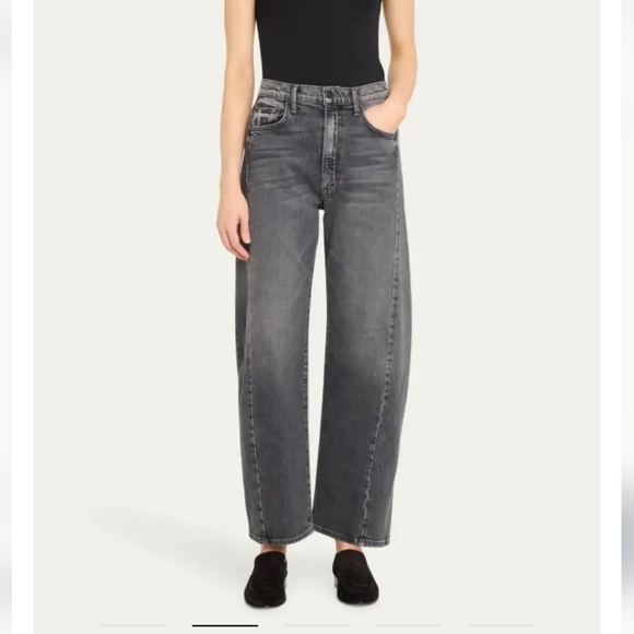 MOTHER The Half Pipe Flood Barrell High Rise Jeans Outta Sight 25 Faded Black - Picture 3 of 11